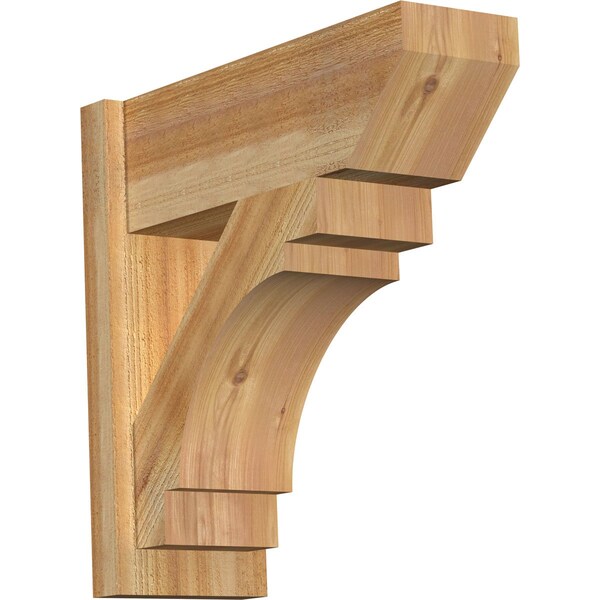 Ekena Millwork Merced Slat Rough Sawn Outlooker, Western Red Cedar, 8"W x 22"D x 22"H OUT08X22X22MRC06RWR - main